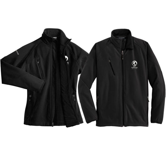 G7 Men's and Ladies Textured Soft Shell Jacket - Black