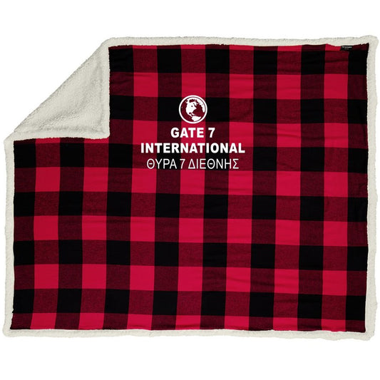 G7 Flannel Sherpa Blanket - Buffalo Plaid