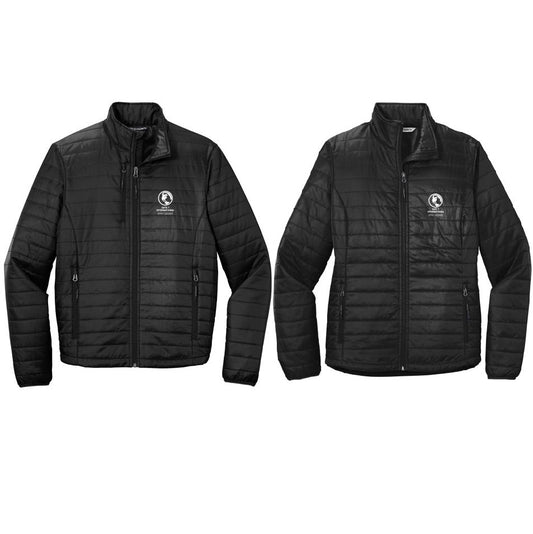 G7 Men's and Ladies Packable Puffy Jacket - Black