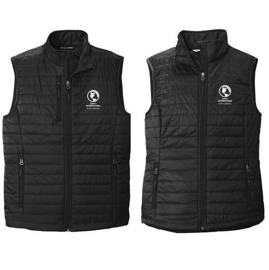 G7 Men's and Ladies Packable Puffy Vest - Black